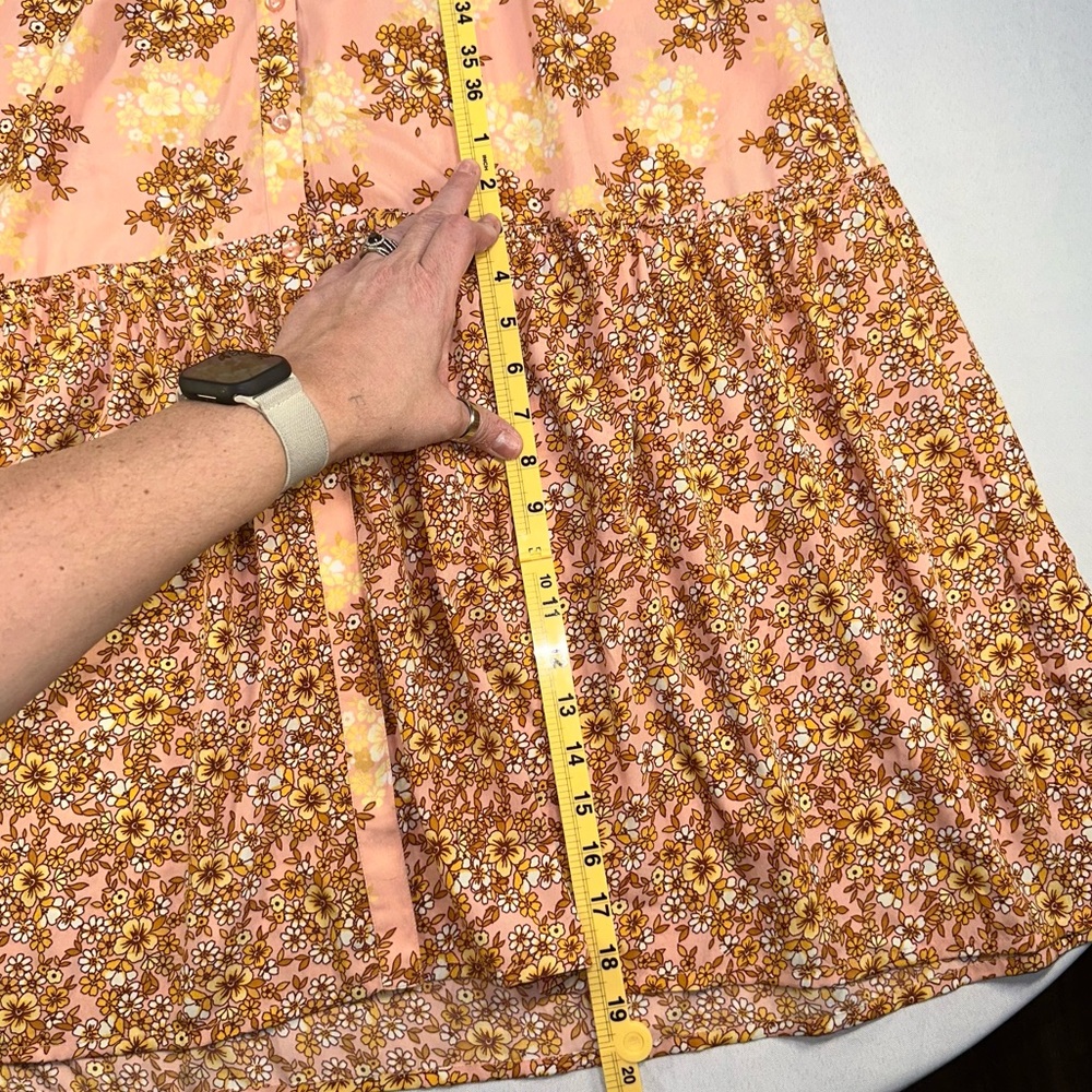 Vera Moda Floral Eavis Maxi Dress In Rose Tan Size M Romantic Wedding - Picture 8 of 16